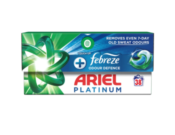 Ariel Platinum Washing Pods with Febreze, 38 Washes